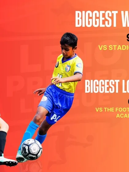 A look at the biggest win (9-1) and the only loss (0-2) for our U13s, showing their dominance throughout the season.
