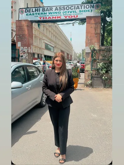 At the entrance of the Delhi Bar Association, Tis Hazari. This place holds special significance for me, as it is where my journey as a practicing advocate in Delhi truly began.