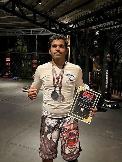 With my Silver and Bronze medals after competing in the Gi and No-Gi events at the Goa Beach Fight tournament. It's always a great experience to travel and compete.
