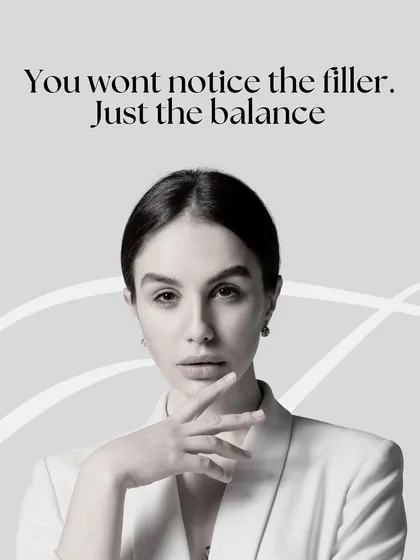 Our philosophy is simple: you shouldn't notice the filler, just the balance it brings to your face. We focus on creating harmony and enhancing your natural proportions for a result that is both beautiful and undetectable.