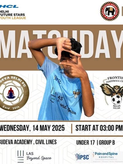 Match day for our U-17 team in the HCL Delhi Future Stars Youth League.