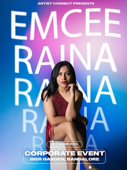 My official poster for a corporate event presented by Artist Connect. I am often featured in event promotions as a key draw for the evening.