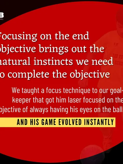 Shifting Focus to the Objective: We taught the goalkeeper a technique to shift his focus from fear to the objective of watching the ball. His game evolved instantly.