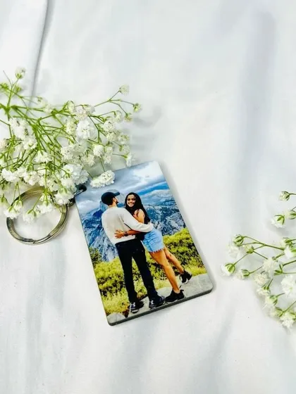 Carry your favorite memory with you always. We can create personalized keychains with your photos, a perfect small gift or addition to a larger hamper.