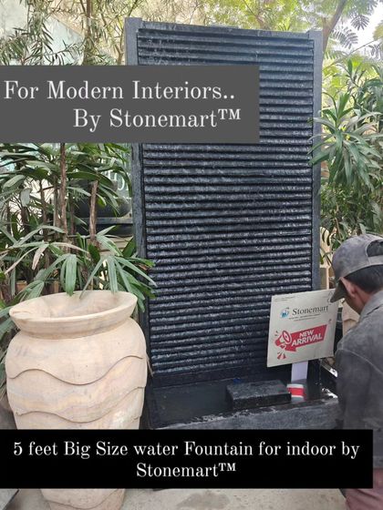 This 5-foot water fountain is perfect for modern interiors, adding a touch of natural elegance and tranquility.