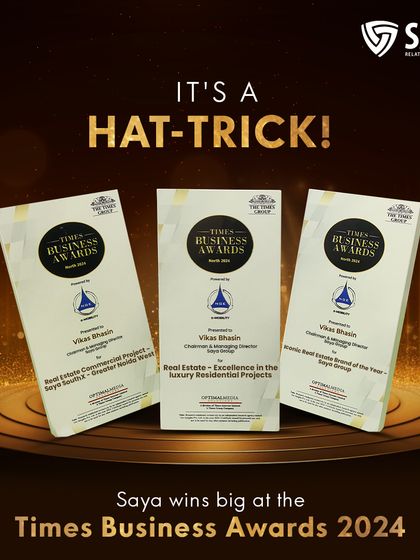 It's a hat-trick! We are thrilled to have won three prestigious awards at the Times Business Awards 2024, a recognition of our dedication to excellence in the real estate industry.