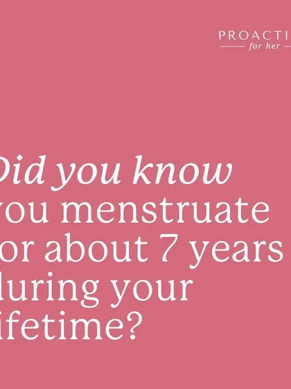Did you know you menstruate for about 7 years of your lifetime? That's too long to normalize pain and discomfort. Your menstrual health deserves better care.