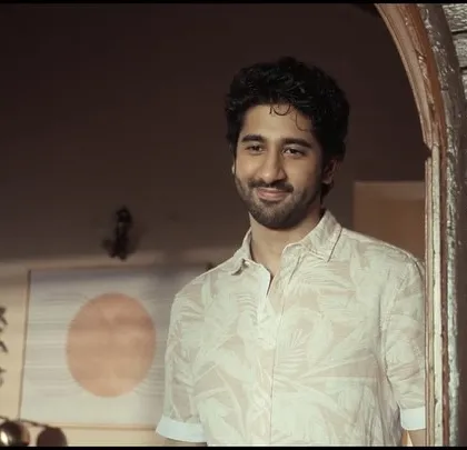 A welcoming smile from the male lead in the Valentine's film. I styled him in a relaxed, printed shirt that reflects a friendly and approachable character.