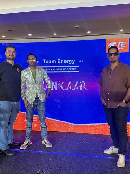 A post-show photo from our corporate gig for TE Connectivity. We always appreciate our event partners like Spardha Global.