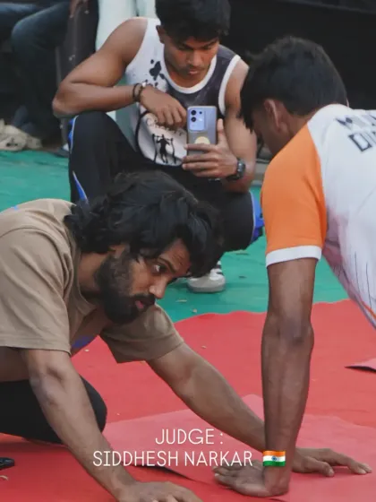 The legend Siddhesh Narkar, an international calisthenics athlete, judging our event. Having masters of the craft with us elevates the entire competition.