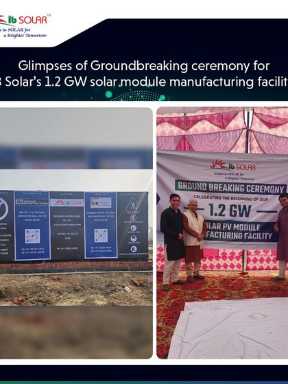 We are expanding to serve India's growing energy needs. This image captures the site of our upcoming 1.2 GW solar PV module manufacturing facility, a project that will significantly boost domestic production and support the 'Make in India' initiative.