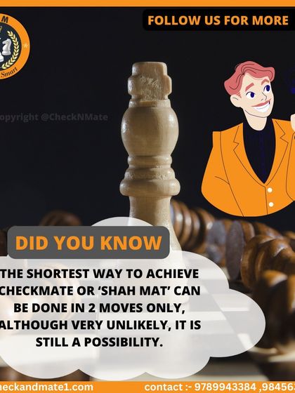 Another fun fact about the shortest possible checkmate in chess. It's unlikely, but possible.