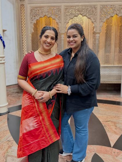 A photo with the lovely Madhurani during the shoot. It's always a pleasure to work with such a professional and kind-hearted artist.