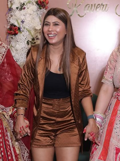 Two of my students showing off their final bridal looks on graduation day. They are both now certified professional makeup artists.