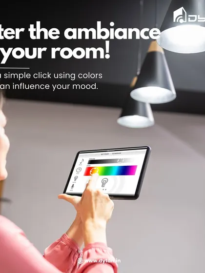 I give you the tools to paint your room with light. This tablet interface shows how you can alter the entire ambiance of your space by choosing from a full spectrum of colors.