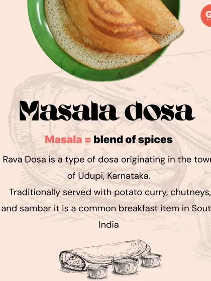Discover the world of Dosa, a cultural icon in South India. From its origins to the classic Masala Dosa from Udupi, it's a versatile dish loved for breakfast, lunch, or dinner.