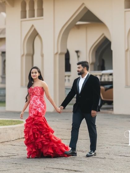 Further images showcasing my collection of modern gowns and lehengas. These photos provide different angles and details of each unique design, from romantic pre wedding shoots to elegant reception looks.