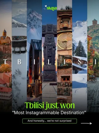 Tbilisi was named the "Most Instagrammable Destination," and we're not surprised. Every corner of this city, from its architecture to its landscapes, is picture-perfect.