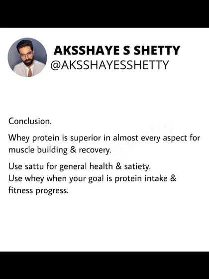 While sattu is a nutritious snack, it cannot replace whey protein for muscle building. Whey is a complete, protein-dominant source ideal for post-workout recovery, whereas sattu is a carbohydrate-dominant food with some protein.