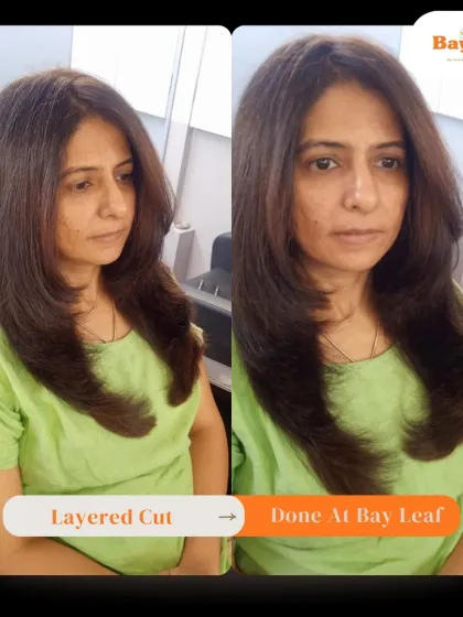 This classic layered cut is perfect for adding dimension and movement to long hair. We shaped the hair to frame the face beautifully, resulting in a soft, feathered look that is easy to maintain.