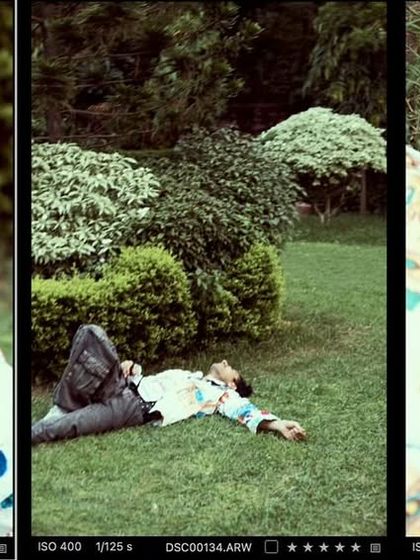 This triptych captures the 70s rock-and-roll aesthetic of an editorial shoot. I used a bold printed shirt and vintage-style sunglasses to create a distinct character, telling a story through a series of candid, film-like shots.
