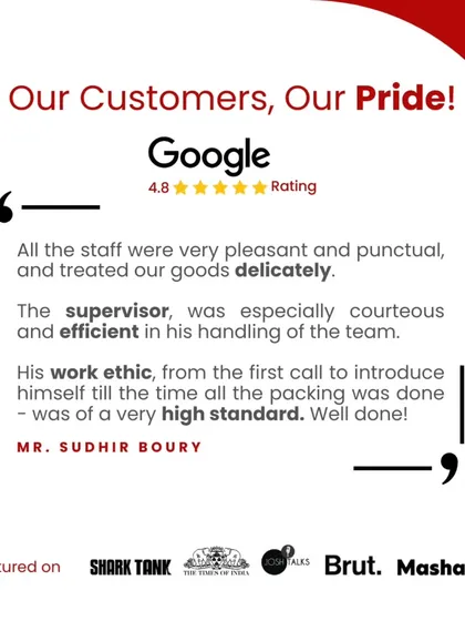 Don't just take my word for it. My customers say my team is pleasant, punctual, and handles goods delicately. This is the high standard of service you can expect, from the first call to the final box.