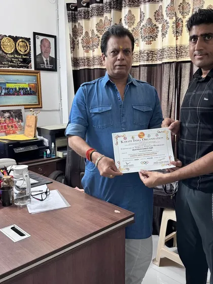 Presenting the KIO affiliation certificate to the Delhi Police Karate Team. Their membership, along with the Indian Army and Assam Rifles, validates our position as the official choice for elite forces.
