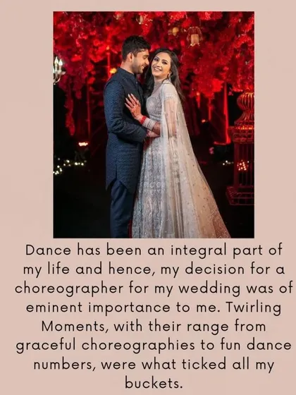 "Dance has been an integral part of my life...Twirling Moments, with their range from graceful choreographies to fun dance numbers, were what ticked all my buckets."