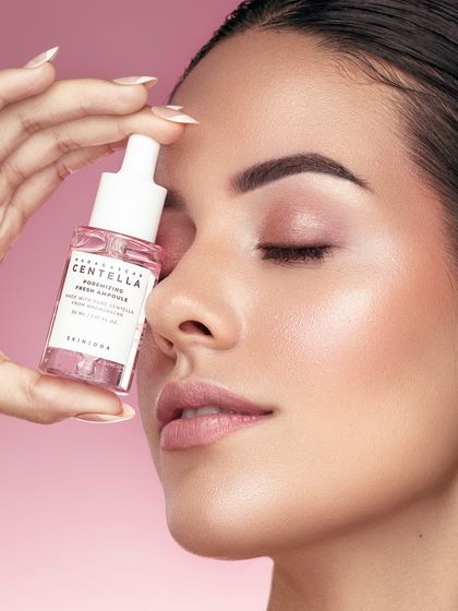 Another angle of the 'Glow-Getter' beauty shot. Notice how the lighting highlights the skin's texture and the product's appeal.