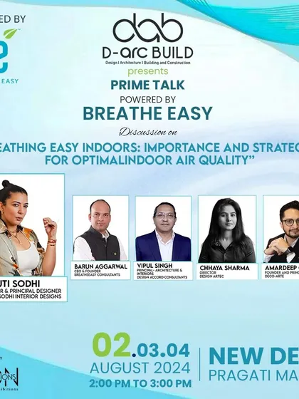 The official announcement for our panel discussion at D-arc BUILD 2024. Our founder, Amardeep Gulri, joined other experts to discuss strategies for optimal indoor air quality.
