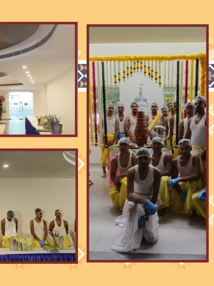 More moments from a 'Shree Jagannath Abhada' catering event. My team is dedicated to maintaining the sanctity and authenticity of the entire process, from the ritualistic cooking to the respectful way of serving the food.