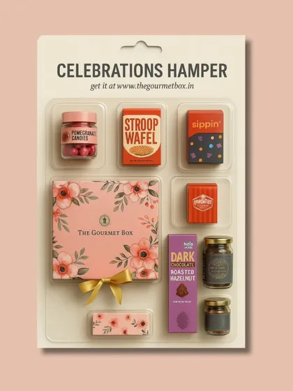 Jumping on the mini toy trend, this image reimagines my Celebrations Hamper as an adorable, toy-like miniature set, complete with tiny versions of all the treats.