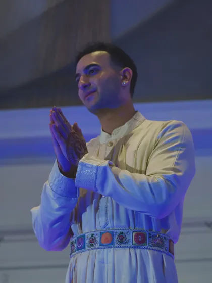 A moment of gratitude, bowing to the audience in New York. Their presence and energy are what make these gatherings so special.