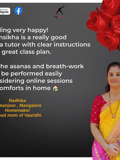 Another lovely piece of feedback from Radhika, who found my instructions clear and the class plan great for practicing from the comfort of home. This is the same as media 86.