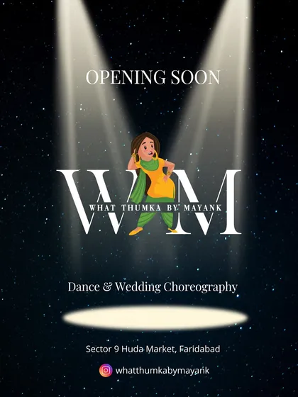 Big news for my dance fam. I am opening my very own studio, What Thumka by Mayank, in Faridabad. This space will be our new home for dance classes, wedding choreography, and workshops.