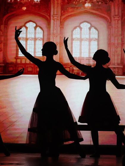 A beautiful silhouette shot from our production. The use of lighting to create dramatic effects is a key part of our stagecraft.