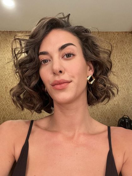 Another shot of the hair and makeup for the Realme ad, showing how the look works from different angles.