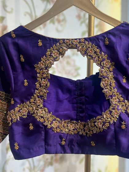 Chaithu Gowda - Custom Designer Ethnic Wear Custom Embroidered Blouses photo 102