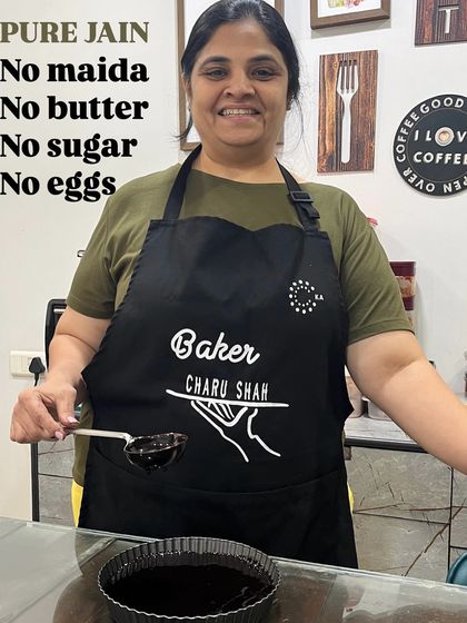 This is me in my element. As a proud Jain home baker, my promise is simple: pure, honest ingredients in every single dessert. No maida, no butter, no sugar, and absolutely no eggs.
