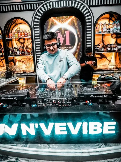 At the N'VEVIBE event at Millionaire. The setup was incredible, and I was happy to be at the center of it.