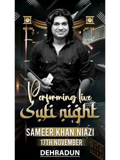 A poster from a Sufi night performance I did in Dehradun. It's a blessing to take my music to different cities.