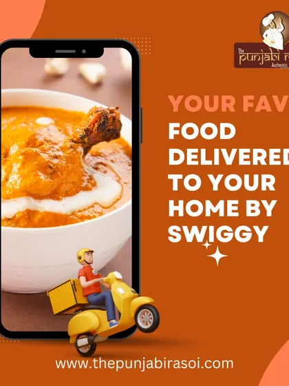 Get your favourite food, like our classic Butter Chicken, delivered to your home via Swiggy or other popular apps.