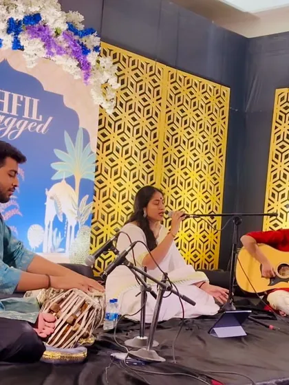 Another view of our trio performance at 'Mehfil Unplugged'.