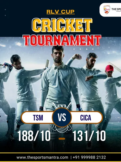 Consistent performance in tournaments is our goal. This graphic celebrates our team's dominant win in the RLV Cup, showcasing our ability to perform under the pressure of a knockout competition.