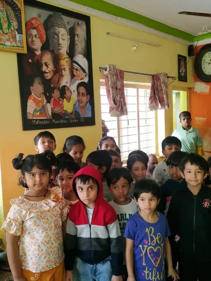 Our students visiting a home for special children. We believe in teaching empathy and the importance of giving back to the community.