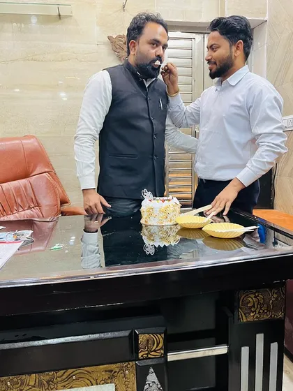 A candid moment from the birthday celebration. These small events build the strong rapport we have as a team.