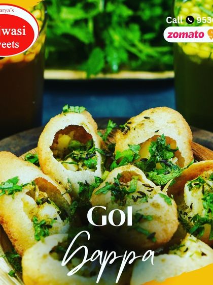 My Gol Gappa, also known as Pani Puri, is a crowd favorite. Crispy hollow balls filled with potatoes and chickpeas, served with spicy and tangy water.