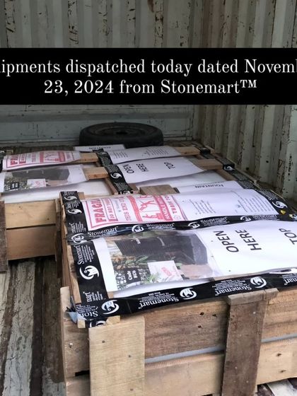 A view inside a transport truck, filled with our securely packed wooden crates ready to head to their new homes.