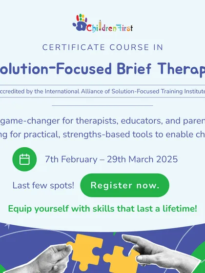 There are only a few spots left for our Certificate Course in Solution-Focused Brief Therapy. This IASTI-accredited program equips you with practical, strengths-based tools to enable positive change and is a game-changer for therapists, educators, and parents.