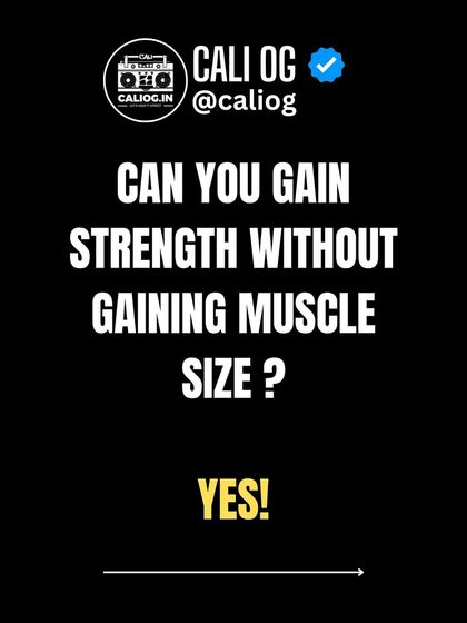 Can you gain strength without gaining muscle size? Yes. It's not just about hypertrophy; it's about neurological adaptations.